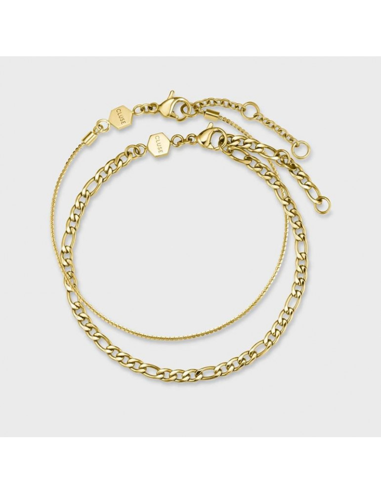 CLUSE Bracelet Set Essentielle Figaro Chain CLUSE Bracelet Set Essentielle Figaro Chain