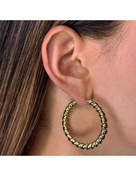 CLUSE Créoles Élevé Twisted Medium Gold