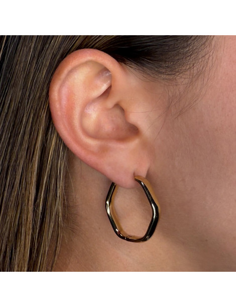 CLUSE Créoles Élevé Hexagon Large Gold