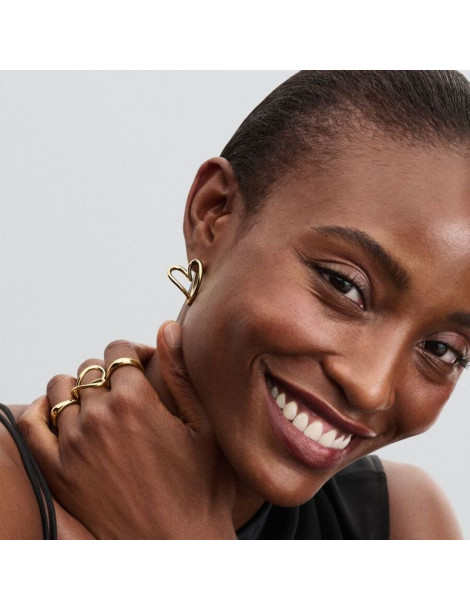 PANDORA Créoles Cœur Organique