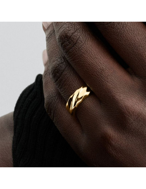 PANDORA Anneau Large Ondulé