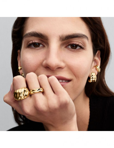 PANDORA Anneau Large Ondulé