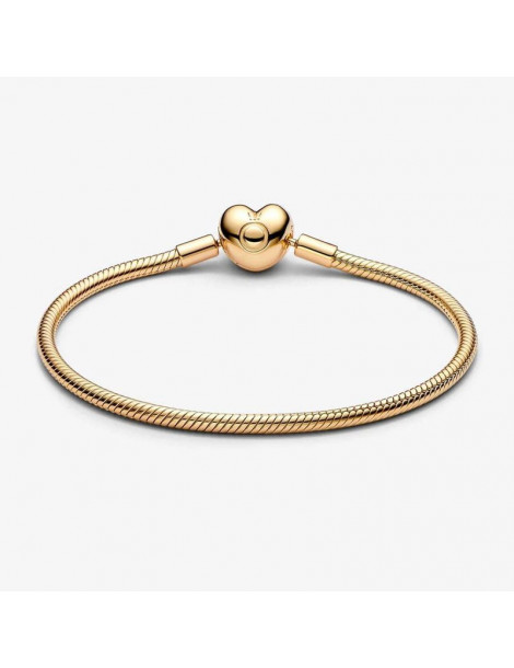 PANDORA Bracelet Maille Serpent Fermoir Cœur Moments