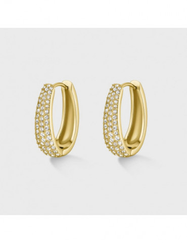 CLUSE Créoles Élevé Zirconia Drop Gold