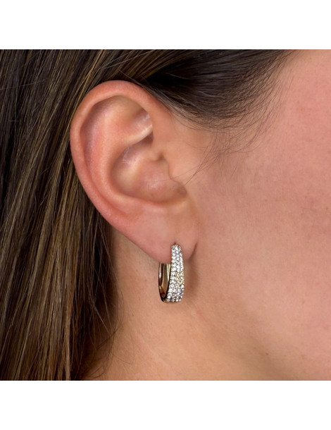 CLUSE Créoles Élevé Zirconia Drop Gold