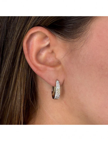 CLUSE Créoles Élevé Zirconia Drop Gold