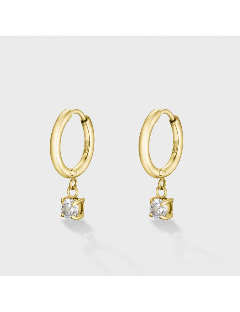CLUSE Créoles Élevé Zirconia Drop Gold
