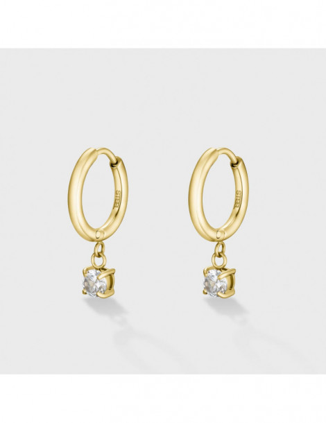 CLUSE Créoles Élevé Zirconia Drop Gold