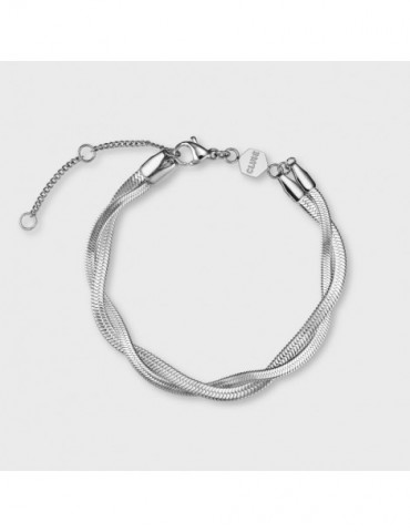 CLUSE Bracelet Élevé Twisted Snake Silver