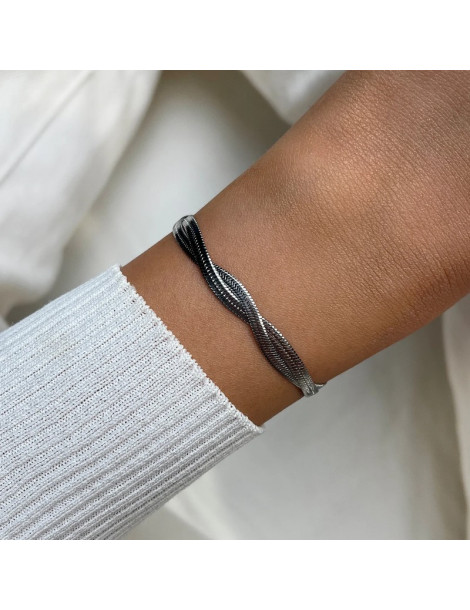 CLUSE Bracelet Élevé Twisted Snake Silver CLUSE Bracelet Élevé Twisted Snake Silver