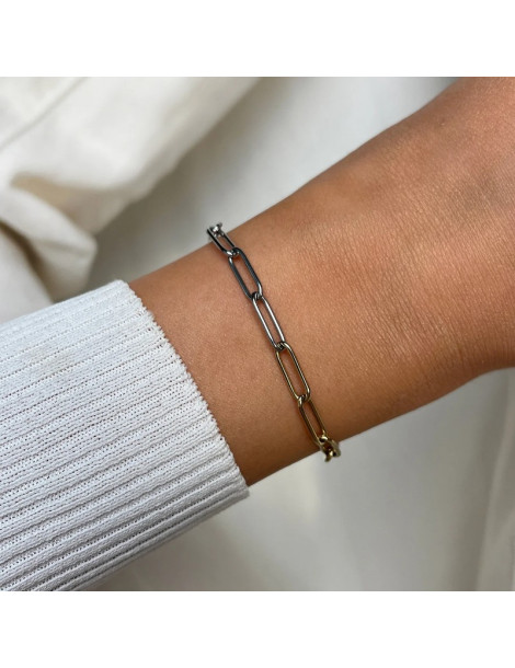 CLUSE Bracelet Élevé Paper Clip Two-Tone CLUSE Bracelet Élevé Paper Clip Two-Tone