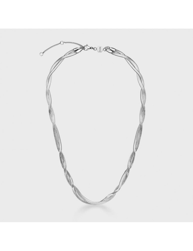 CLUSE Collier Élevé Twisted Snake Silver