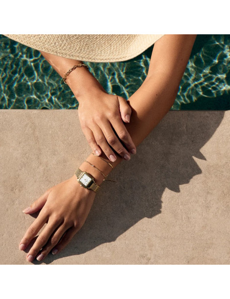 CLUSE Bracelet Set Élevé Zirconia & Flat Snake Gold CLUSE Bracelet Set Élevé Zirconia & Flat Snake Gold