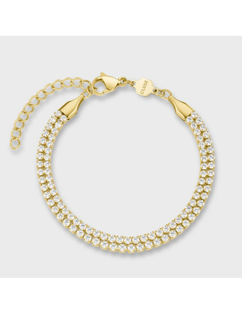 CLUSE Bracelet Élevé Double Tennis Gold CLUSE Bracelet Élevé Double Tennis Gold