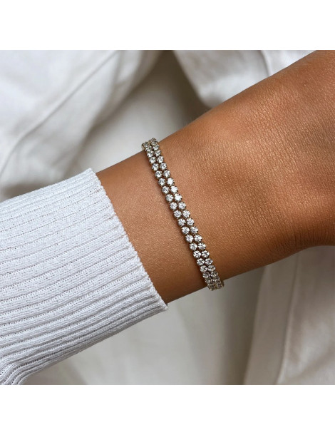 CLUSE Bracelet Élevé Double Tennis Gold CLUSE Bracelet Élevé Double Tennis Gold