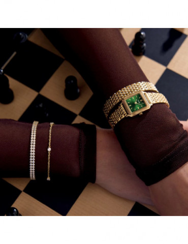 CLUSE Bracelet Élevé Double Tennis Gold