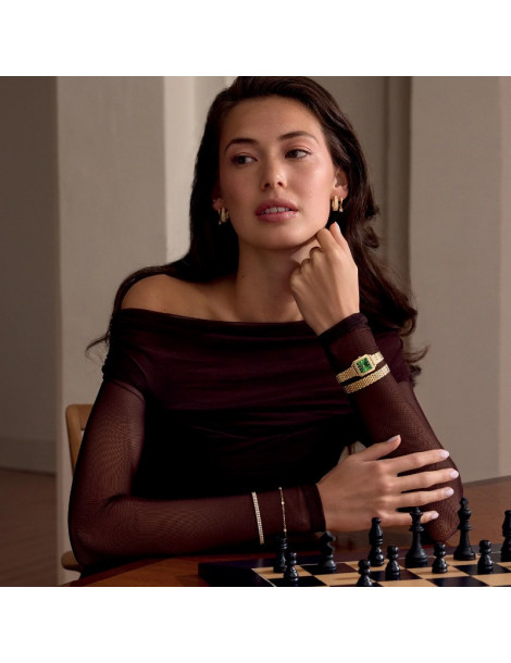 CLUSE Bracelet Élevé Double Tennis Gold CLUSE Bracelet Élevé Double Tennis Gold