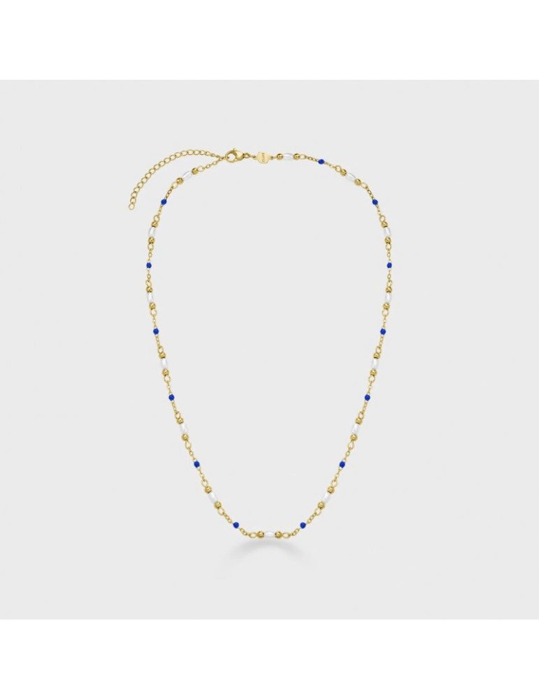 CLUSE Collier Élevé Pearl & Blue Epoxy Gold
