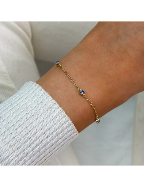 CLUSE Bracelet Élevé Zirconia Kyanite Blue Gold CLUSE Bracelet Élevé Zirconia Kyanite Blue Gold