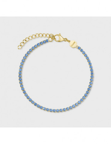 CLUSE Bracelet Élevé Tennis Kyanite Blue Gold