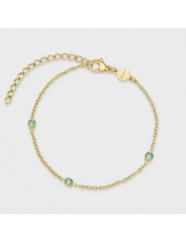 CLUSE Bracelet Élevé Zirconia Sage Green Gold