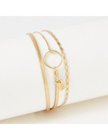 FLOWERS FOR ZOÉ Bracelet Tabatha Metallic Gold