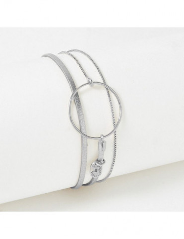 FLOWERS FOR ZOÉ Bracelet Nolah Argent Blanc