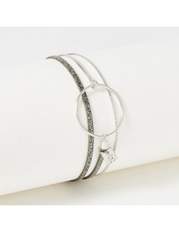 FLOWERS FOR ZOÉ Bracelet Nolah Noir Sparkling