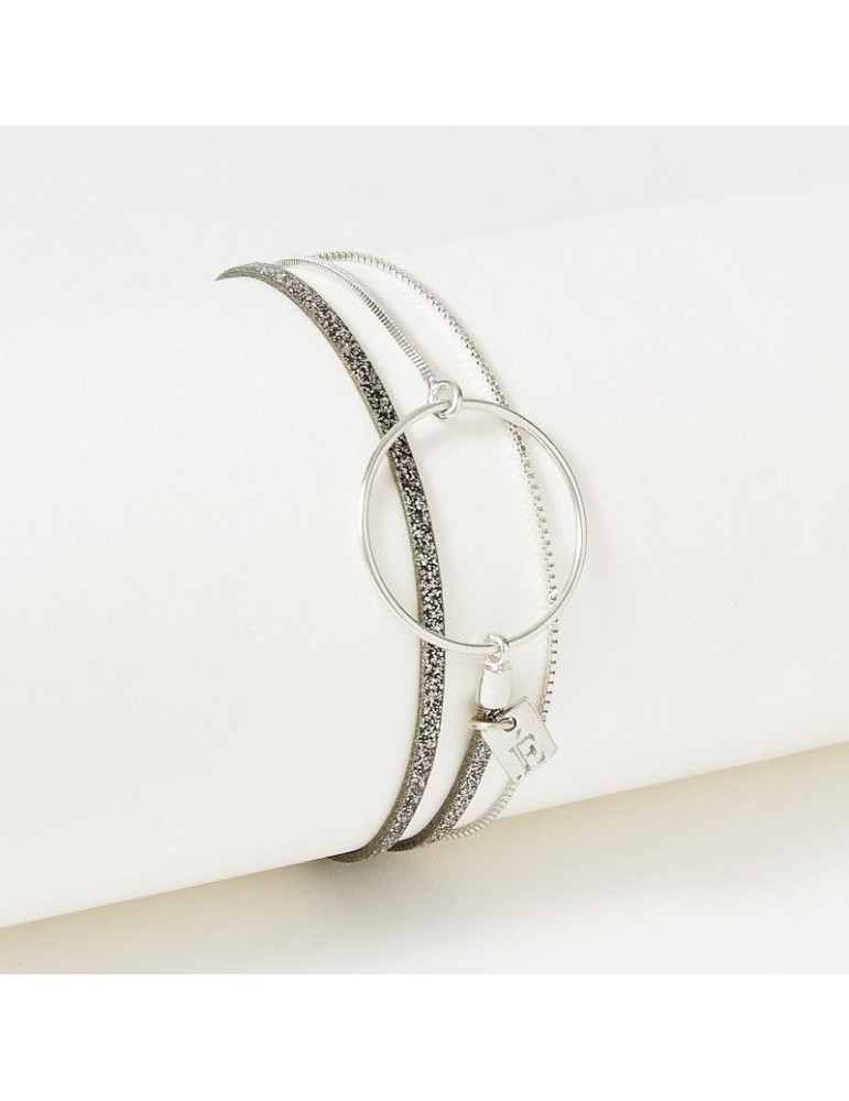 FLOWERS FOR ZOÉ Bracelet Nolah Noir Sparkling