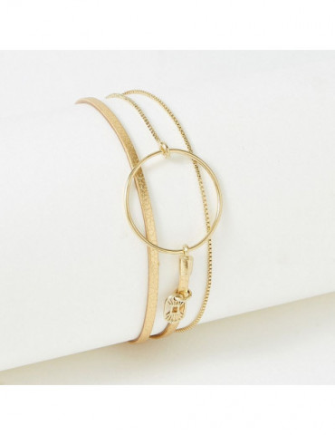FLOWERS FOR ZOÉ Bracelet Nolah Metallic Gold