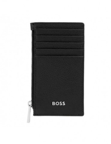 HUGO BOSS Porte-Cartes Zip Classic Grained Black