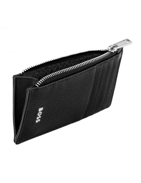 HUGO BOSS Porte-Cartes Zip Classic Grained Black