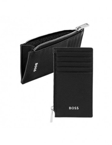 HUGO BOSS Porte-Cartes Zip Classic Grained Black
