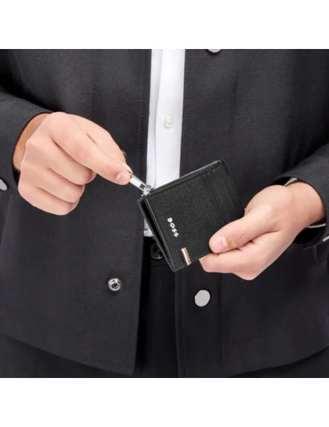 HUGO BOSS Porte-Cartes Zip Iconic Black