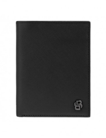 HUGO BOSS Portefeuille Flap Double B Saffiano Black