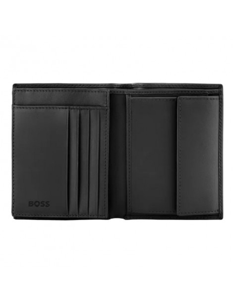 HUGO BOSS Portefeuille Flap Double B Saffiano Black