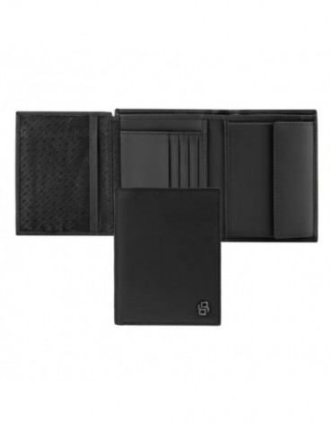 HUGO BOSS Portefeuille Flap Double B Saffiano Black