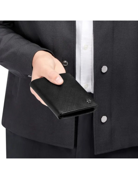 HUGO BOSS Portefeuille Flap Double B Saffiano Black
