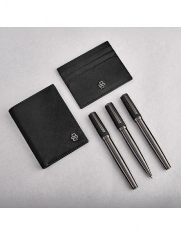 HUGO BOSS Roller Double B Saffiano Black