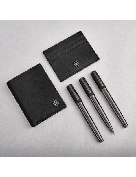 HUGO BOSS Roller Double B Saffiano Black