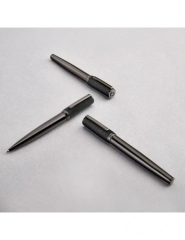 HUGO BOSS Stylo Bille Double B Saffiano Black