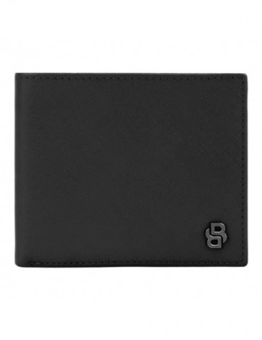 HUGO BOSS Portefeuille Flap Double B Saffiano Black