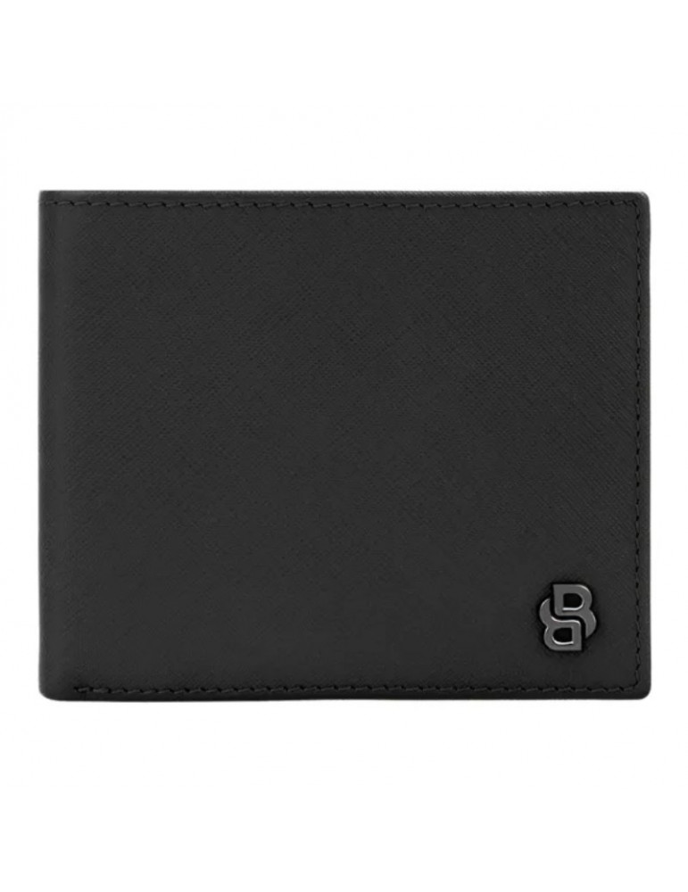 HUGO BOSS Portefeuille Flap Double B Saffiano Black
