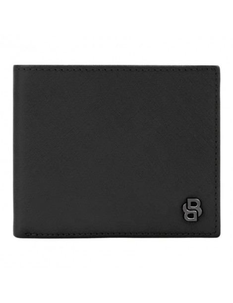 HUGO BOSS Portefeuille Flap Double B Saffiano Black