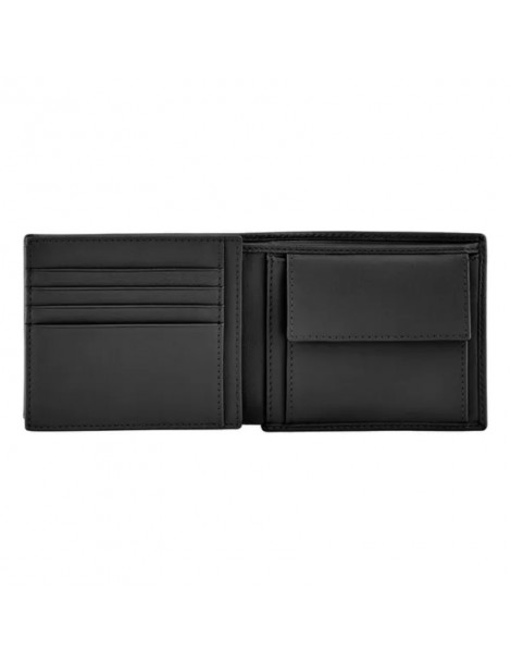 HUGO BOSS Portefeuille Flap Double B Saffiano Black