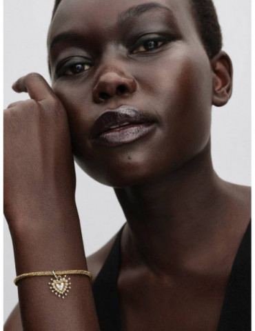 PANDORA Charm Pendant Double Cœur Étincelant