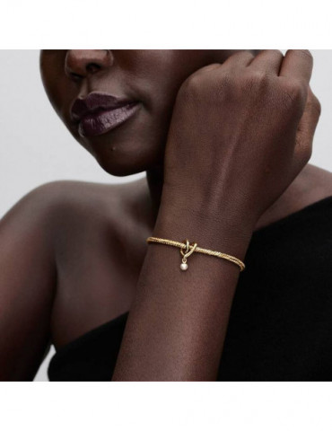 PANDORA Charm Cœur Enveloppant Doré