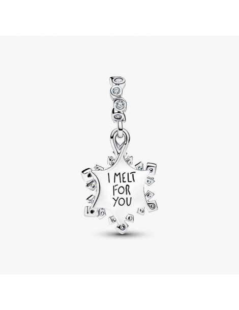 PANDORA Charm Pendant Double Flocon de Neige Opalescent