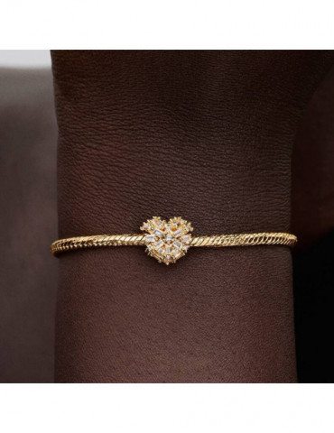 PANDORA Charm Cœur Scintillant Doré