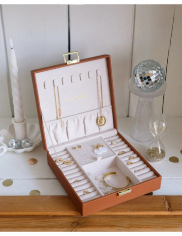 MAISON SCARLETT Boîte À bijoux Anne Imitation Cuir - Camel